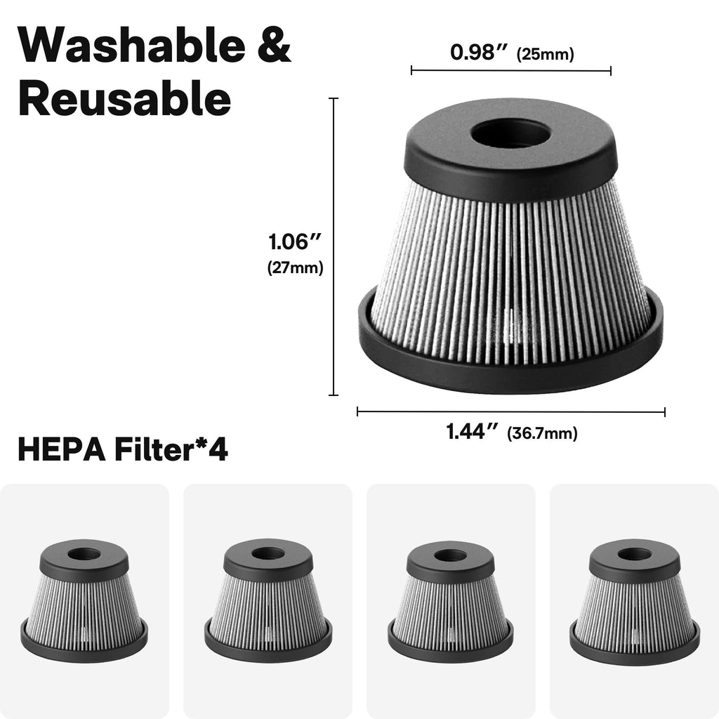 HOTO Compressed Air Capsule Replacement Filters (4-Pack) - Agenda365.com