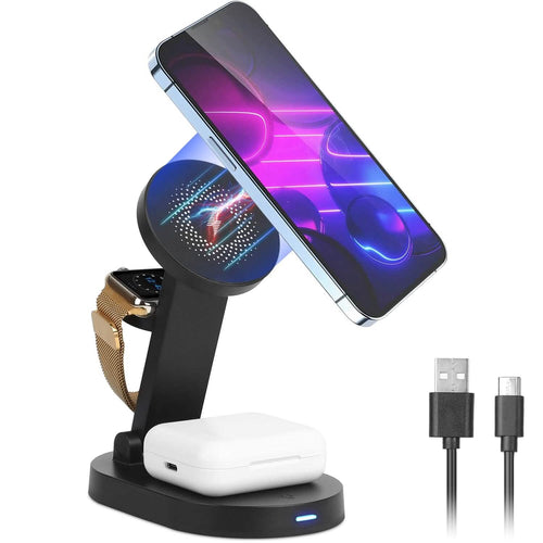 4-in-1 15W Foldable Magnetic Wireless Charging Station - Agenda365.com