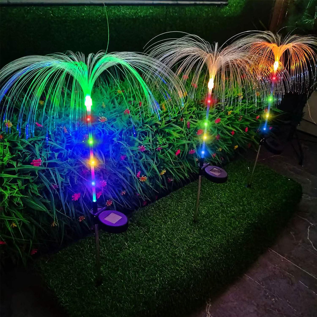 4-Piece: Solar Powered Jellyfish Lights - Agenda365.com