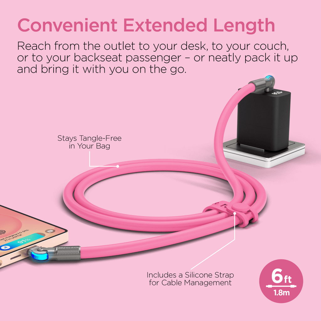 HyperGear Chunky180° 100W USB-C to USB-C Rugged Fast Charge Cable 6ft - Agenda365.com