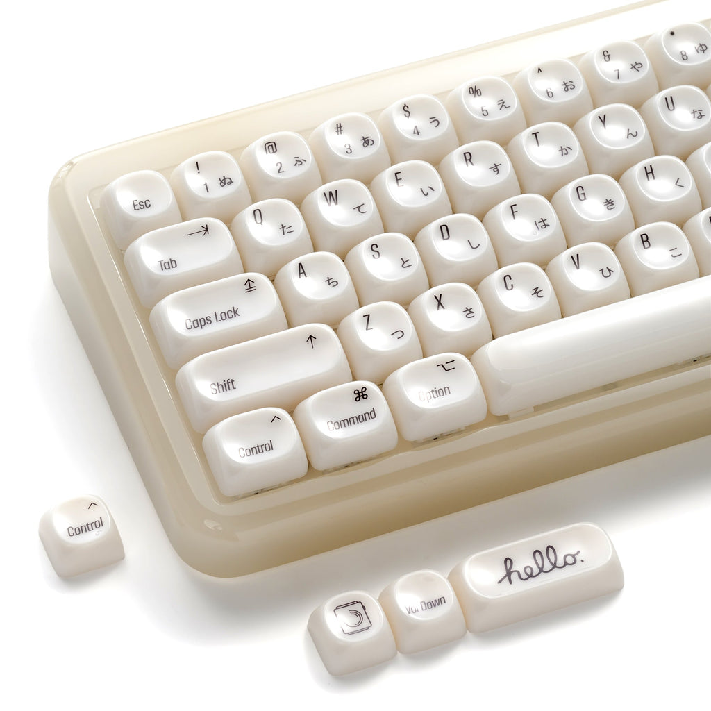 XVX White Chocolate MOA Profile Translucent 139-Key PC Keycap Set - Agenda365.com