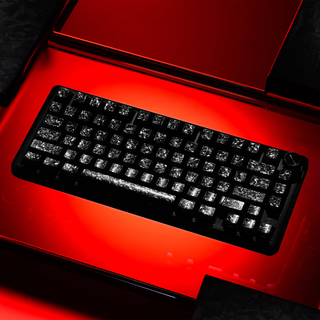 XVX Forged Carbon-Look Cherry Profile Side-Printed PC Keycap Set - Agenda365.com