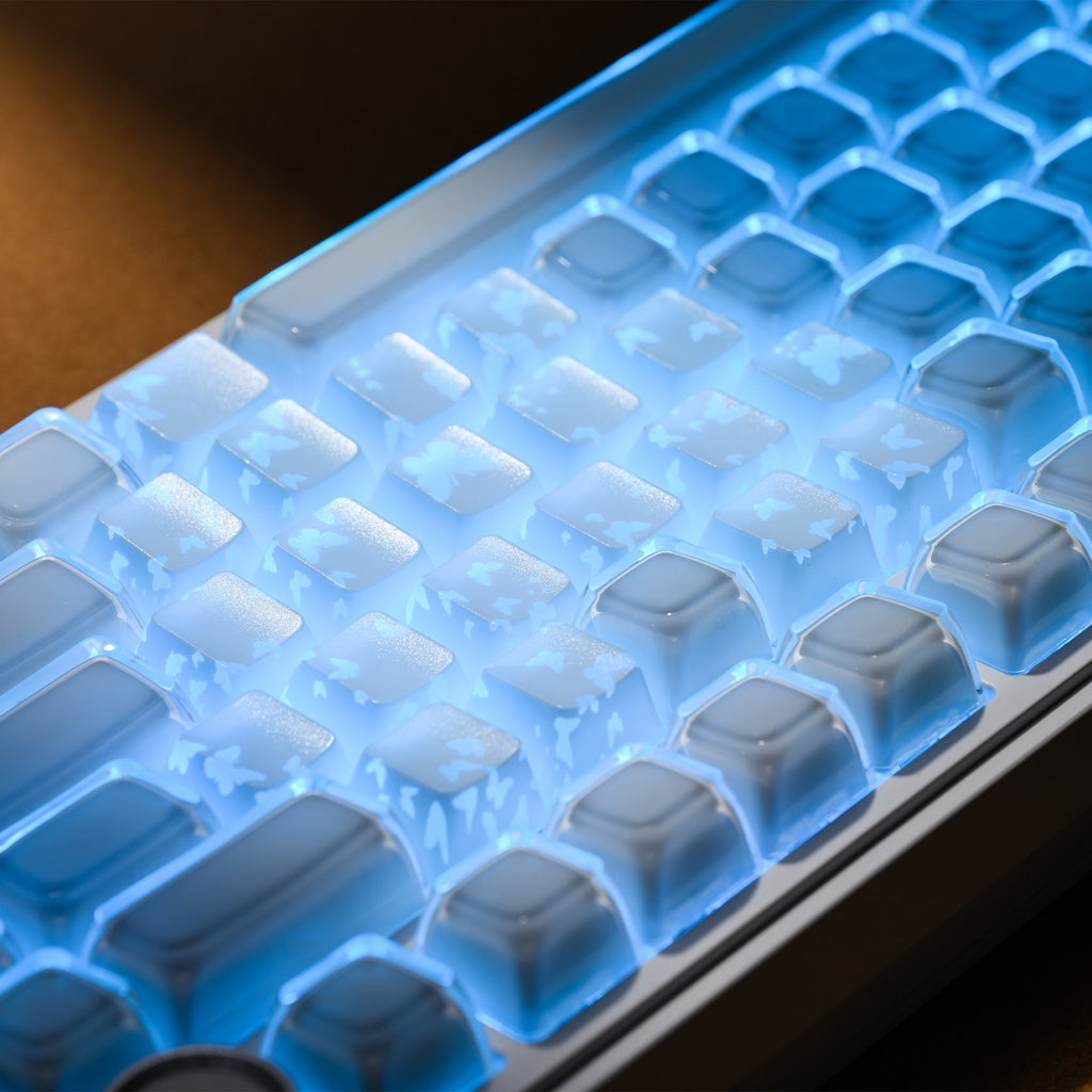 XVX IMD FlutterBloom Heart Layout 21-Key Artisan Keycap Set - Agenda365.com