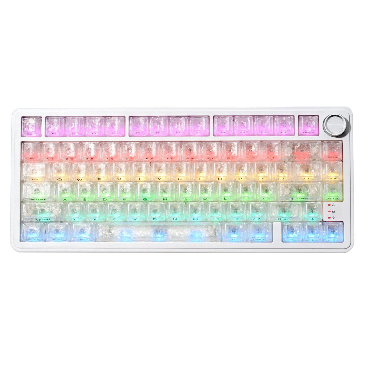 XVX M75 Lumina 75% Tri-Mode RGB Mechanical Keyboard with Knob - Agenda365.com