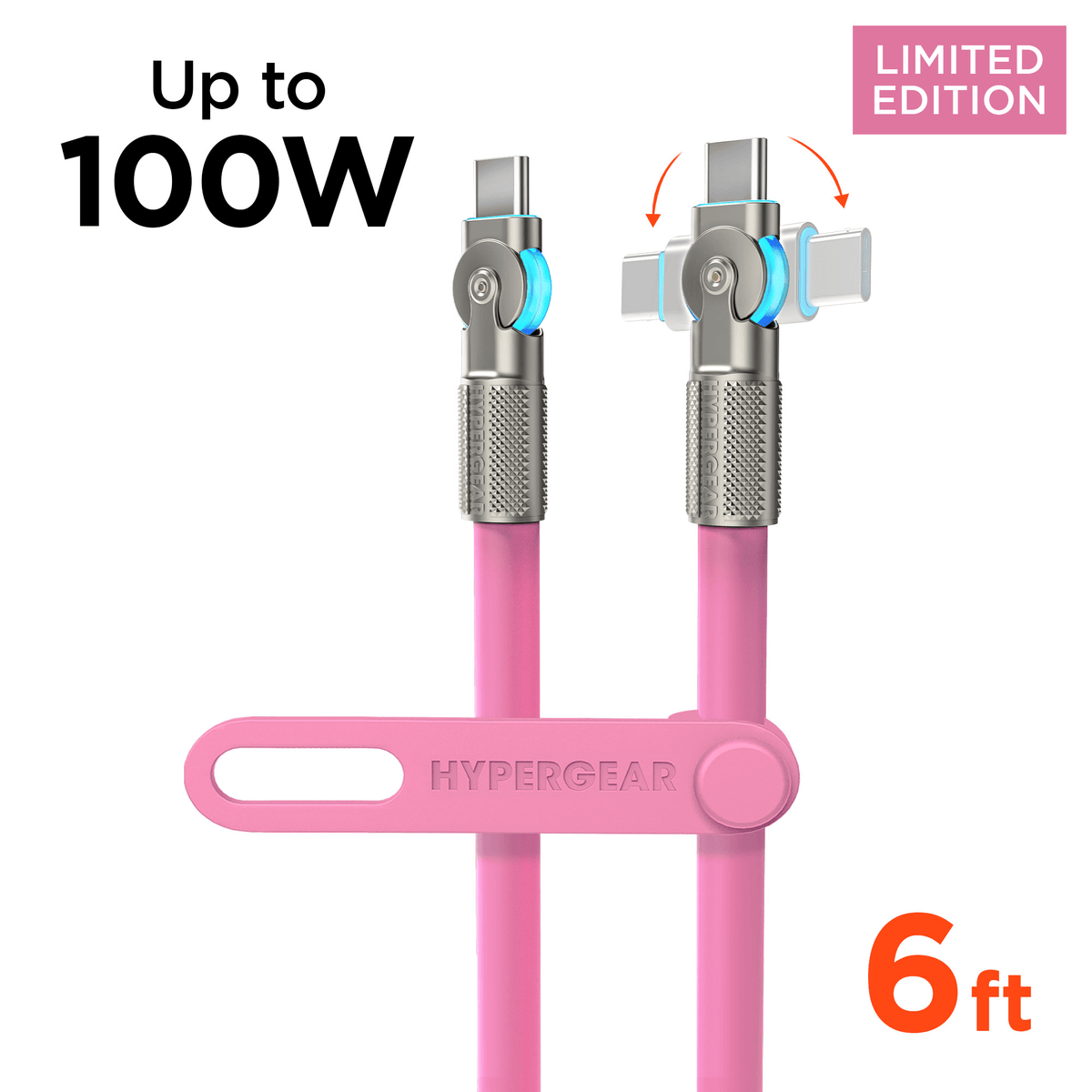 HyperGear Chunky180° 100W USB-C to USB-C Rugged Fast Charge Cable 6ft - Agenda365.com