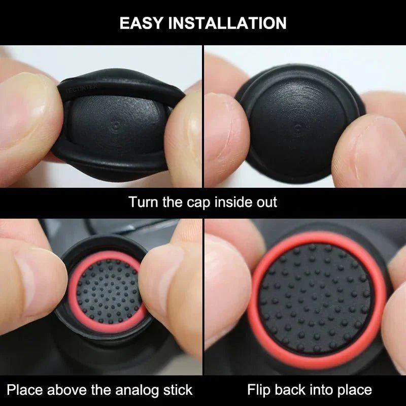 4PCS Silicone Thumbstick Grip Caps | Universal Joystick Covers for PS5, PS4, Xbox, Steam Deck, and Switch Pro Controllers - Agenda365.com