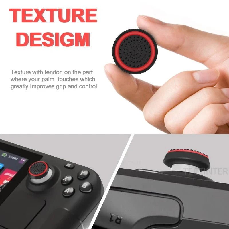 4PCS Silicone Thumbstick Grip Caps | Universal Joystick Covers for PS5, PS4, Xbox, Steam Deck, and Switch Pro Controllers - Agenda365.com