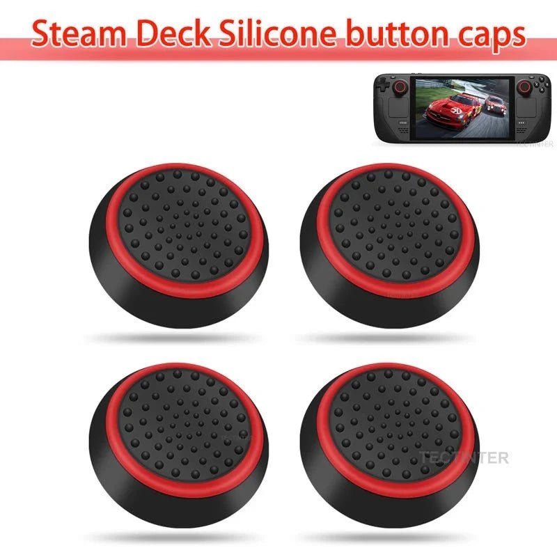 4PCS Silicone Thumbstick Grip Caps | Universal Joystick Covers for PS5, PS4, Xbox, Steam Deck, and Switch Pro Controllers - Agenda365.com