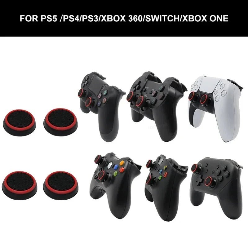 4PCS Silicone Thumbstick Grip Caps | Universal Joystick Covers for PS5, PS4, Xbox, Steam Deck, and Switch Pro Controllers - Agenda365.com