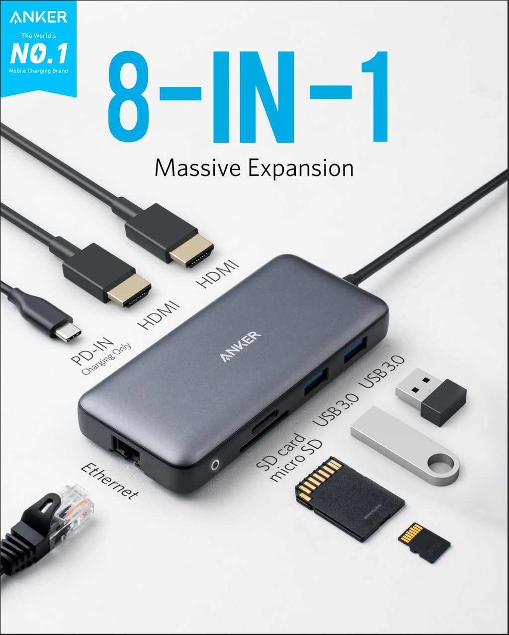 Anker <b>553</b> USB-C Hub (8-in-1) - Agenda365.com