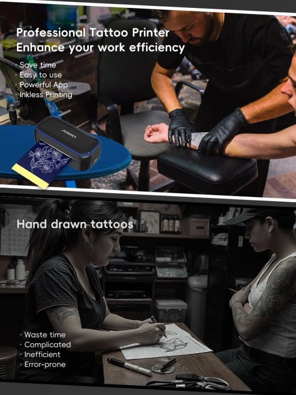 AIMO MR3 Bluetooth Tattoo Stencil Pocket Printer (can use roll paper) - Agenda365.com