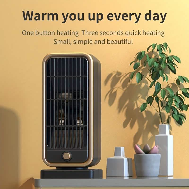 500W Portable Ceramic Space Heater with Safety Tip-Over Protection – Square Design - Agenda365.com