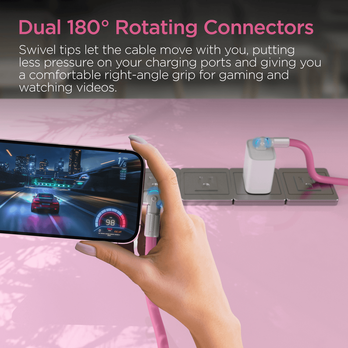 HyperGear Chunky180° 100W USB-C to USB-C Rugged Fast Charge Cable 6ft - Agenda365.com