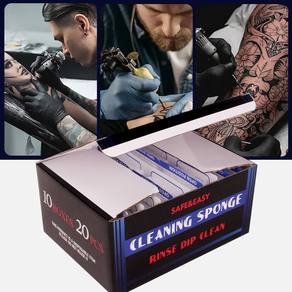 Tattoo Dip Foam - 20Pcs Dip Cups Rinse Caps Tip Rinse Dip Clean Professional Cartridge Dip Foam Cleaning - Agenda365.com