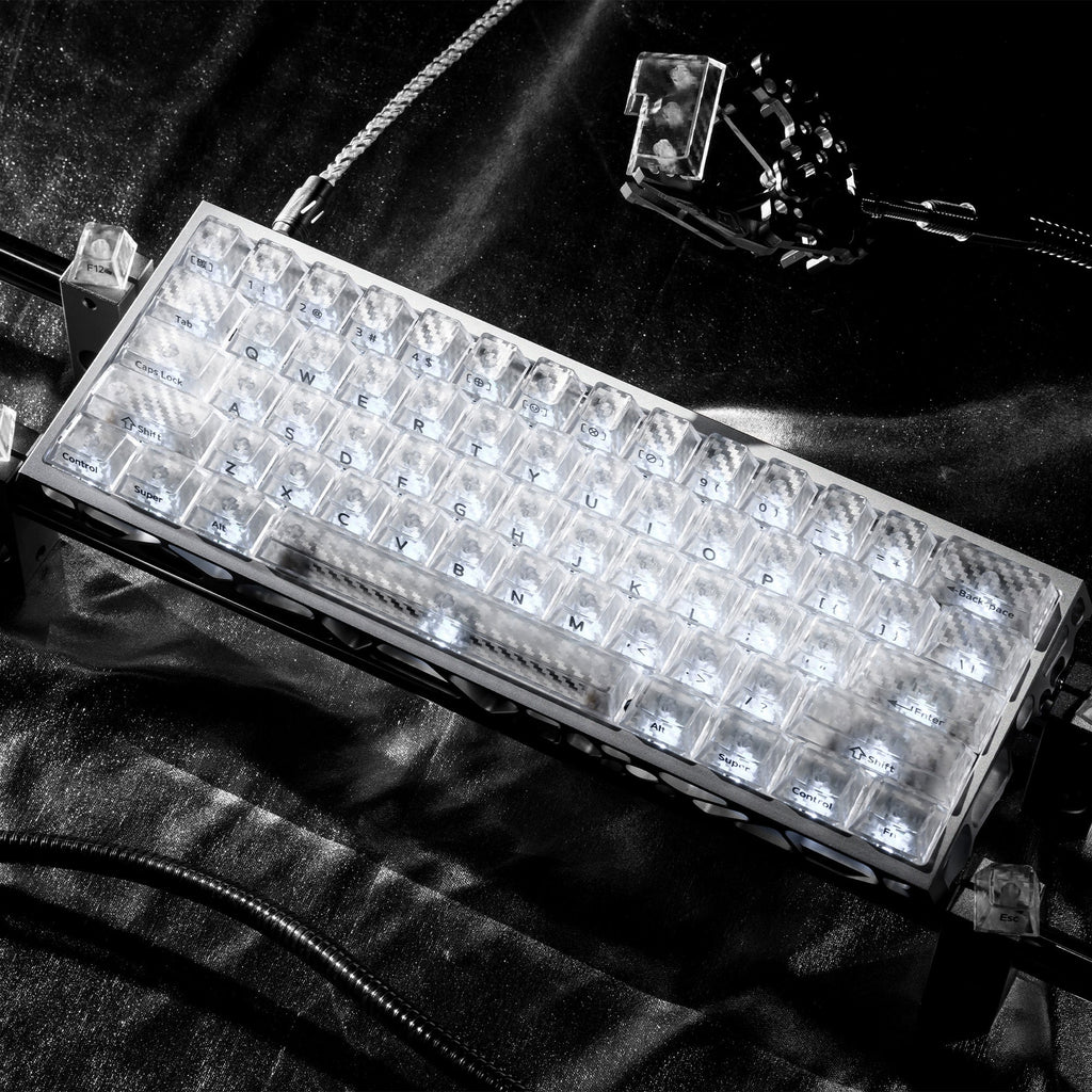 XVX Carbon Fiber Textured Cherry Profile PC Keycap Set - Agenda365.com