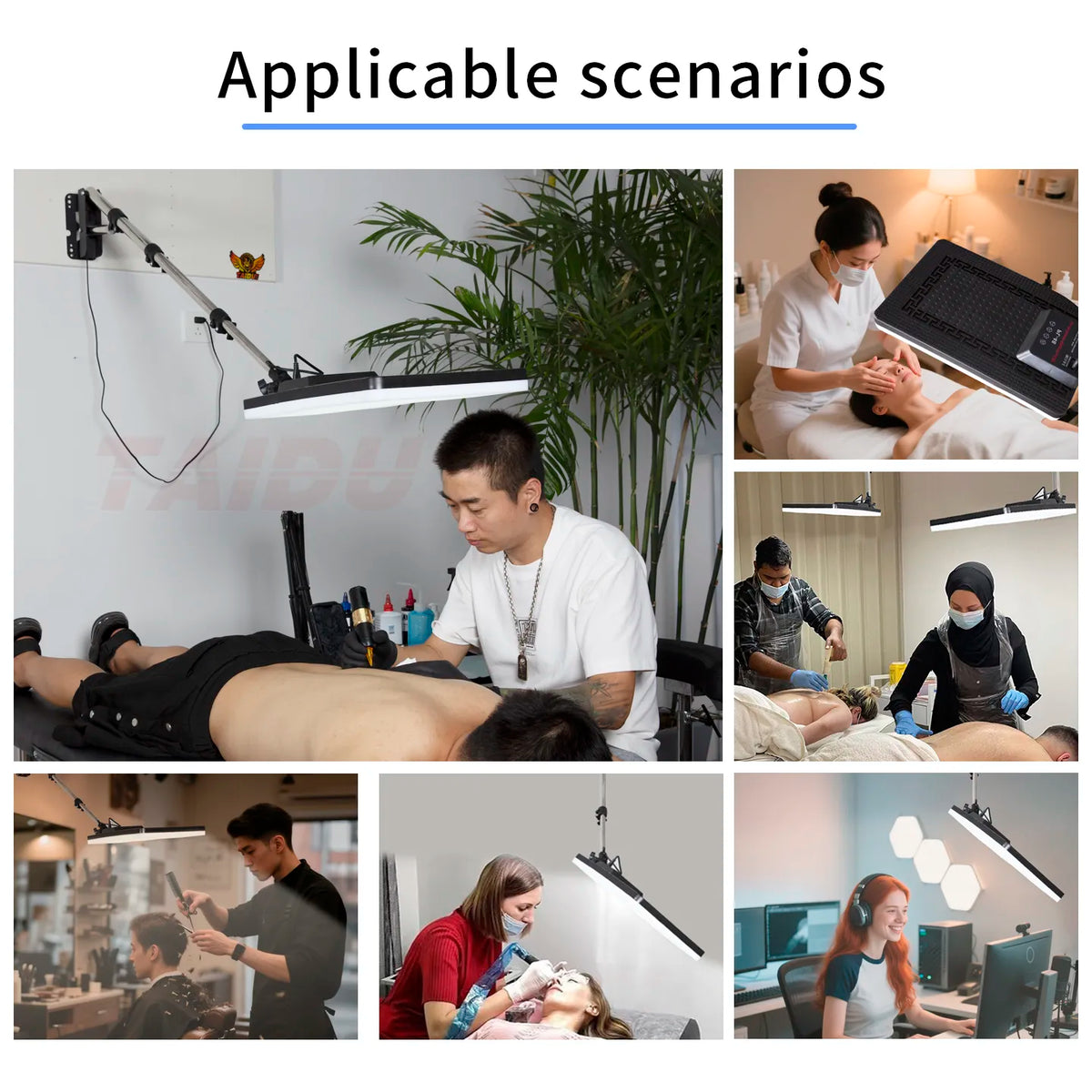 TAIDU PROMOTIONAL PL-48 LARGE PANEL TELESCOPING TATTOO WALL LIGHT - Agenda365.com