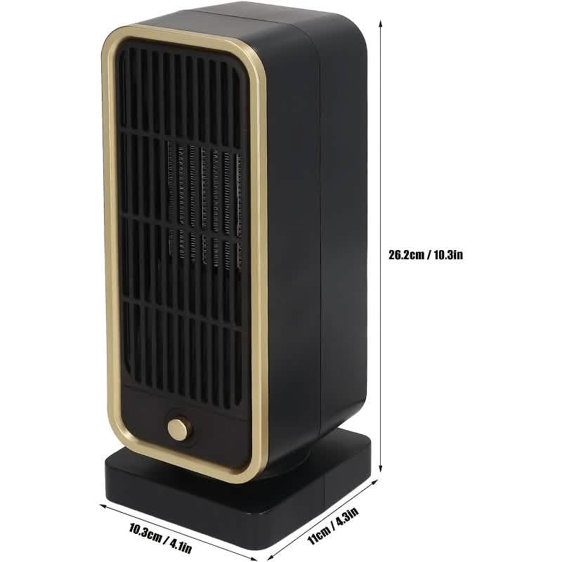 500W Portable Ceramic Space Heater with Safety Tip-Over Protection – Square Design - Agenda365.com
