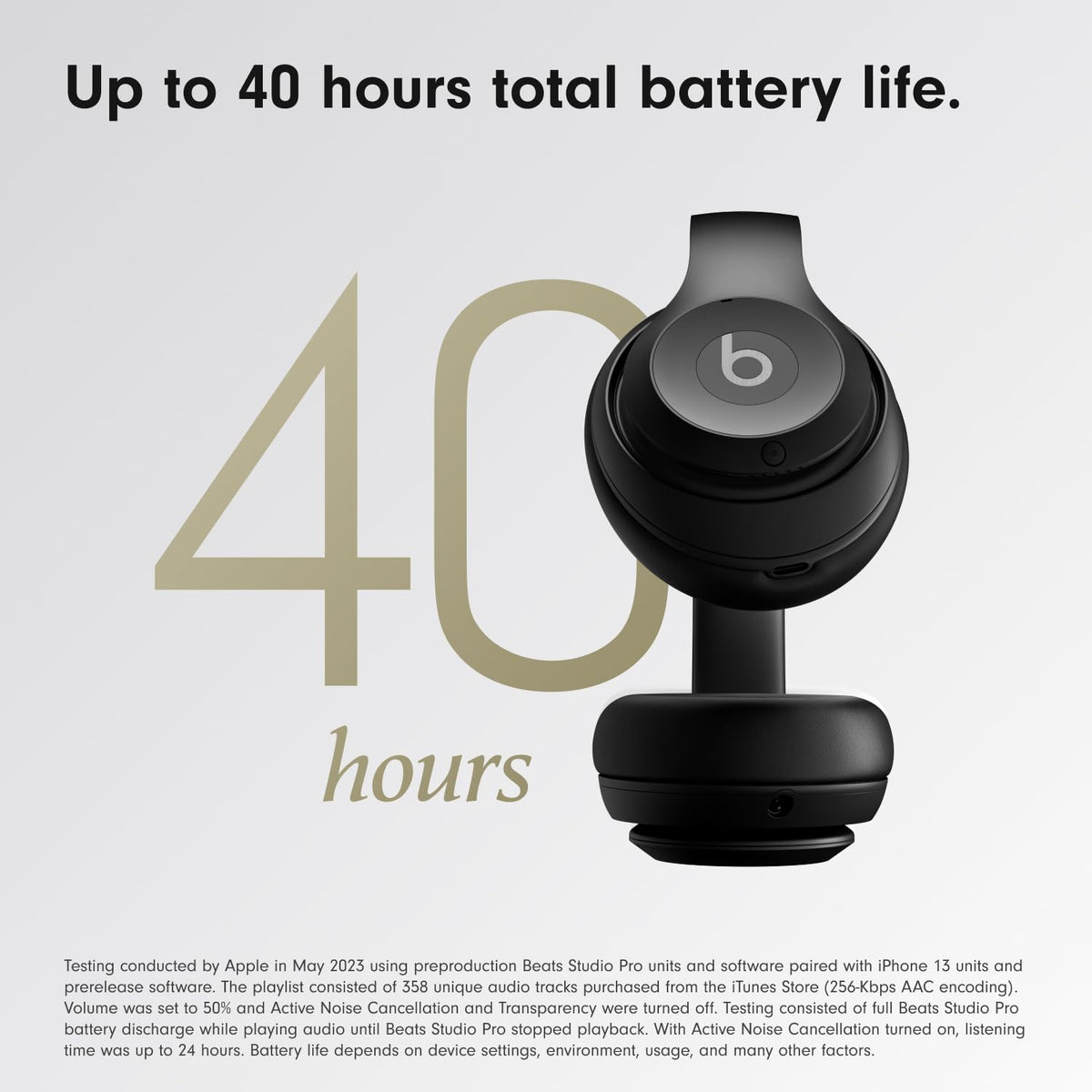 Beats Studio Pro Premium Wireless Over-Ear Headphones- Up to 40-Hour Battery Life, Active Noise Cancelling, Great for Travel & Commuting, USB-C Lossless Audio, Apple & Android Compatible -Black (Refurbished) - Agenda365.com
