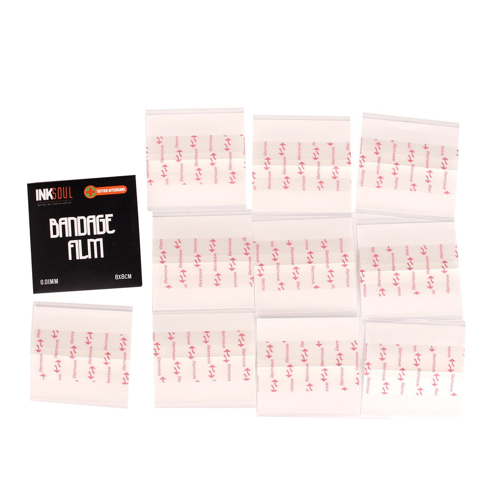 INKSOUL® Tattoo Aftercare Bandage Film 0.01mm ultrathin 3.1in X 3.1in 10sheets - Agenda365.com