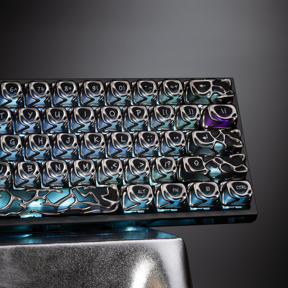 XVX Venom Themed Liquid Metallic Electroplating ABS+PC Keycap Set - Agenda365.com