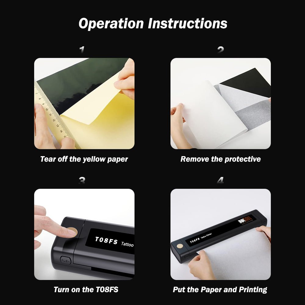 INKSOUL® T08FS Wireless Tattoo Transfer Stencil Printer-Can print shadows - Agenda365.com