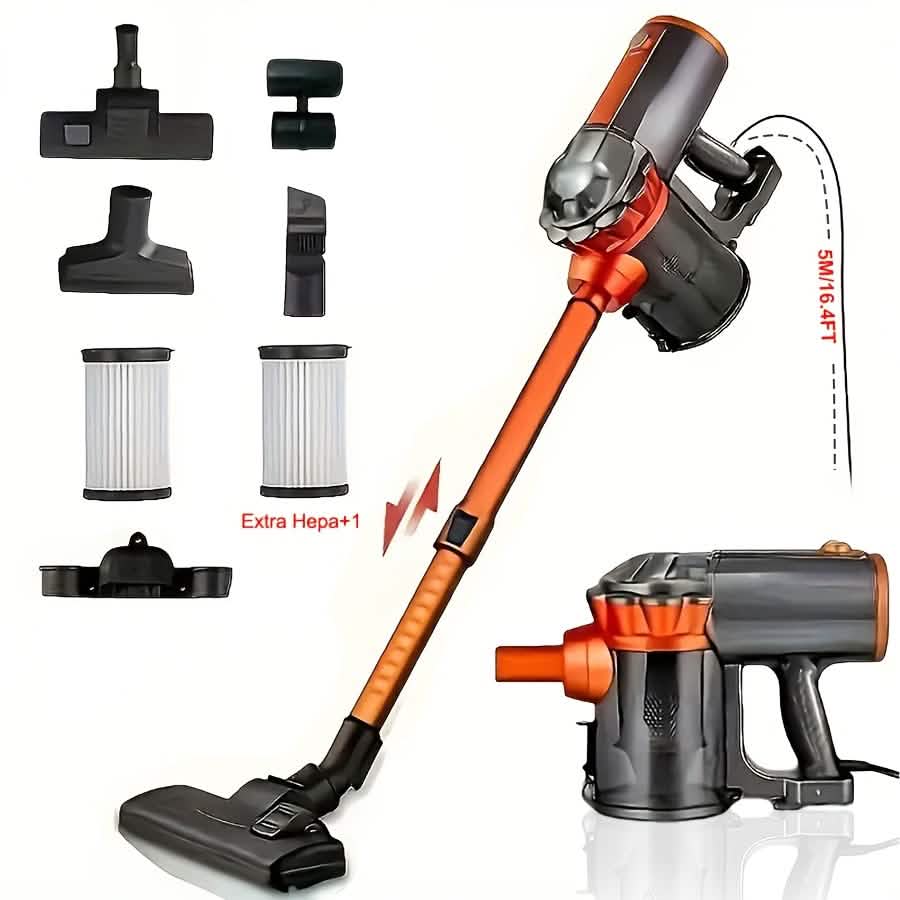 600W 4-in-1 Corded Stick Vacuum Cleaner 18KPa Lightweight Handheld - Agenda365.com