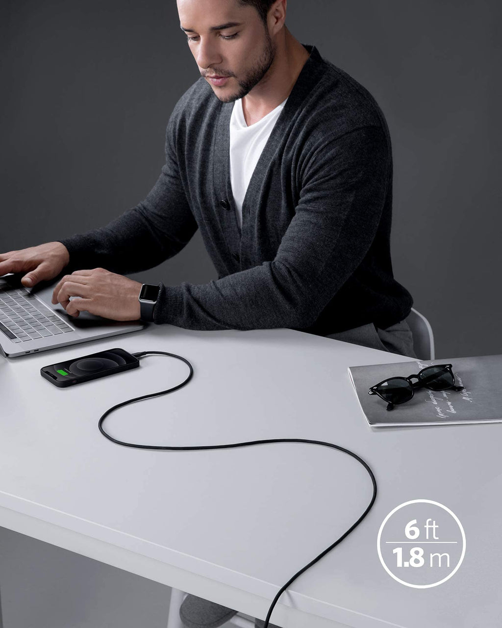 Anker <b>641</b> USB-C to Lightning Cable (Flow, Silicone) - Agenda365.com