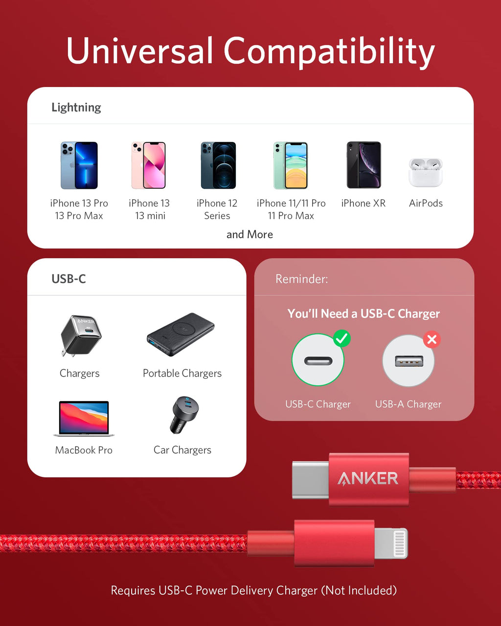 Anker <b>331</b> USB-C to Lightning Cable - Agenda365.com