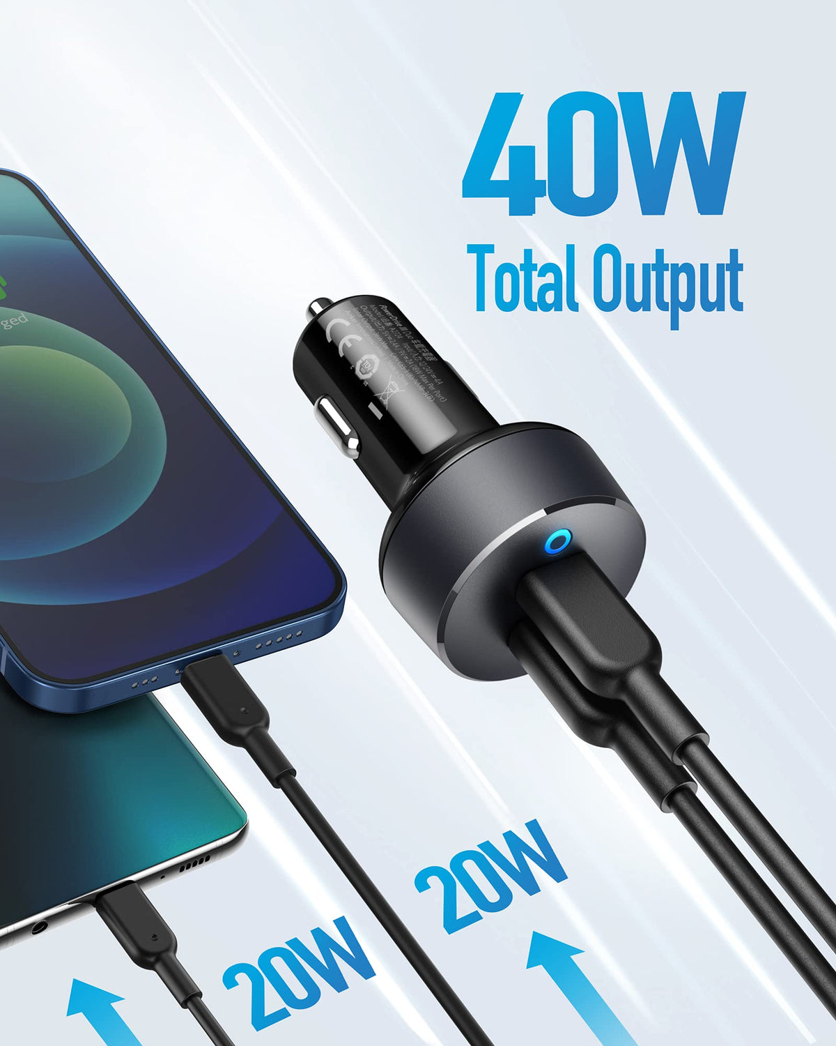 Anker <b>PowerDrive III</b> Duo USB-C Car Charger - Agenda365.com