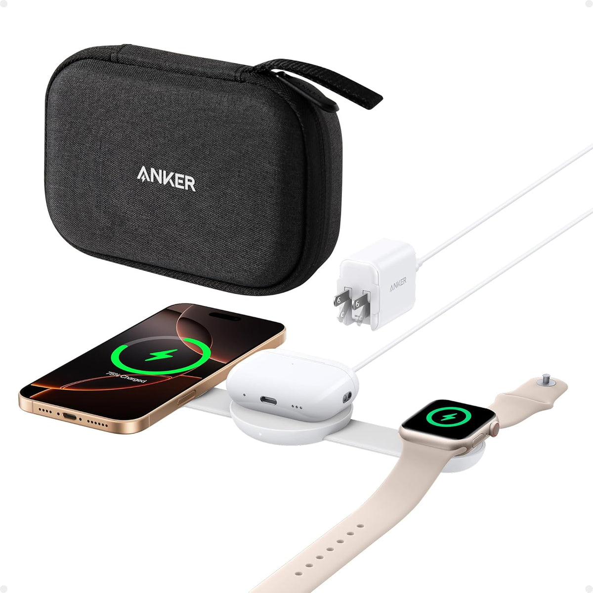 Anker MagGo Wireless Charging Station (3-in-1, Foldable Pad) - Agenda365.com