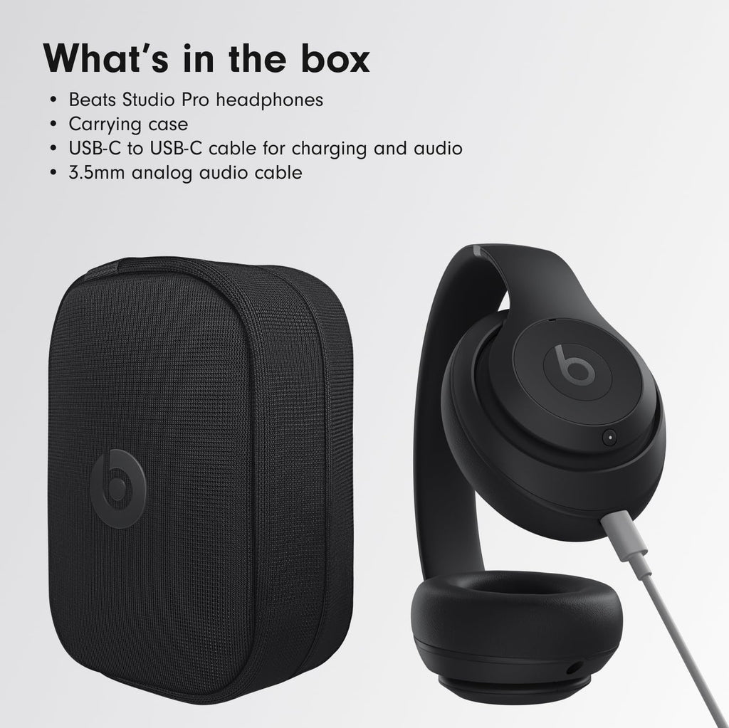 Beats Studio Pro Premium Wireless Over-Ear Headphones- Up to 40-Hour Battery Life, Active Noise Cancelling, Great for Travel & Commuting, USB-C Lossless Audio, Apple & Android Compatible -Black (Refurbished) - Agenda365.com