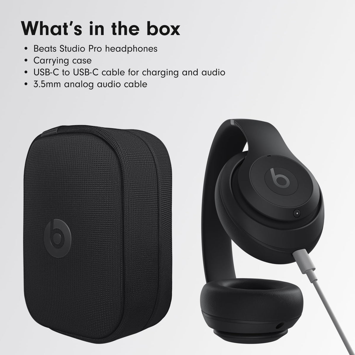 Beats Studio Pro Premium Wireless Over-Ear Headphones- Up to 40-Hour Battery Life, Active Noise Cancelling, Great for Travel & Commuting, USB-C Lossless Audio, Apple & Android Compatible -Black (Refurbished) - Agenda365.com