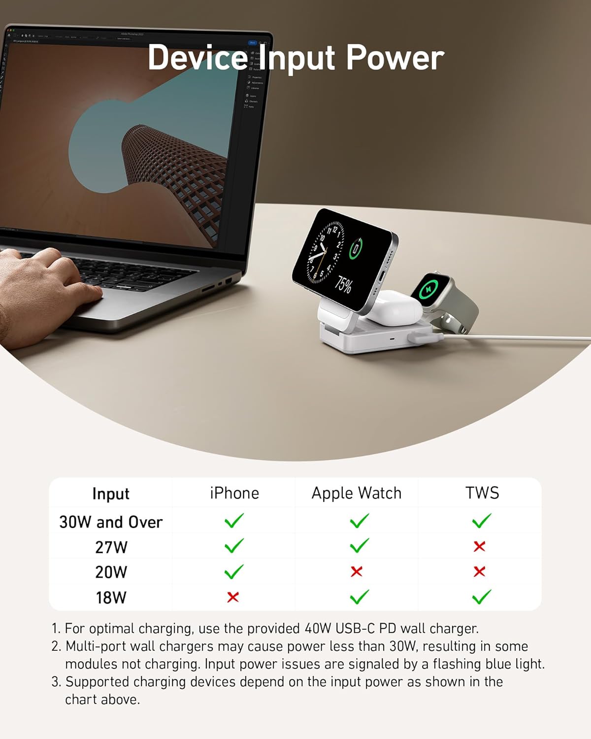 Anker MagGo Wireless Charging Station (Foldable 3-in-1) - Agenda365.com