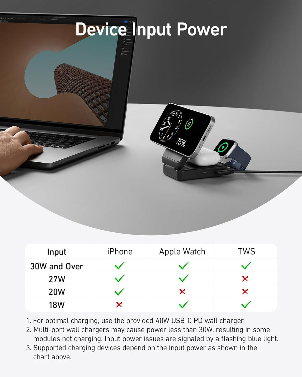 Anker MagGo Wireless Charging Station (Foldable 3-in-1) - Agenda365.com