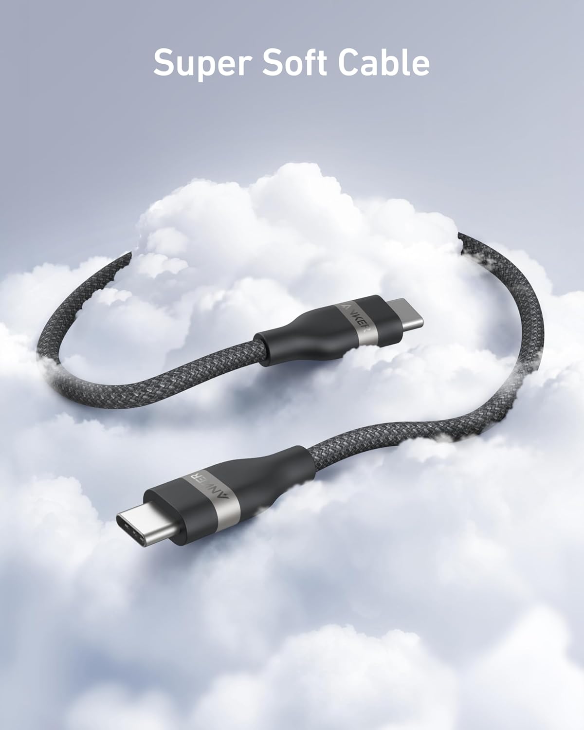 Anker USB-C to USB-C Cable (3 ft / 6 ft, 240W, Upcycled-Braided) - Agenda365.com