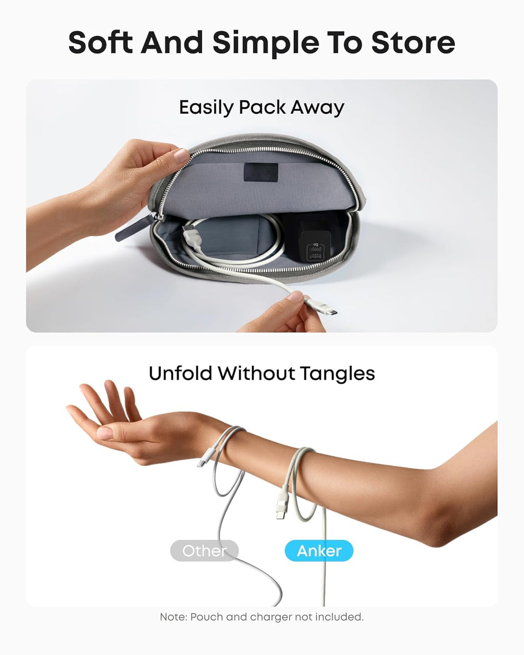 Anker USB-A to USB-C Cable (3 ft / 6 ft, Upcycled-Braided) - Agenda365.com