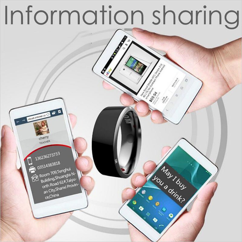 Smart Ring Wearable Device Multifunctional Black High-tech - Agenda365.com