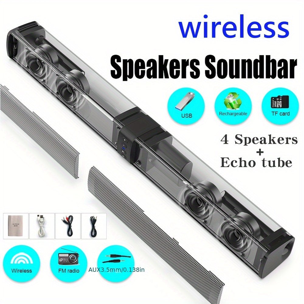 Wireless Soundbar for TV – 2-in-1 Detachable Bluetooth Speaker - Agenda365.com
