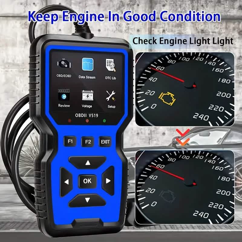 OBD2 Engine Diagnostic Tool – Universal Code Reader (Blue) - Agenda365.com