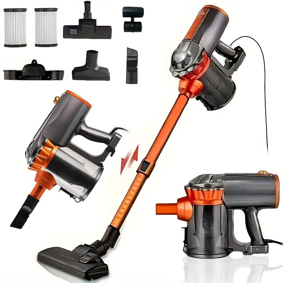 600W 4-in-1 Corded Stick Vacuum Cleaner 18KPa Lightweight Handheld - Agenda365.com