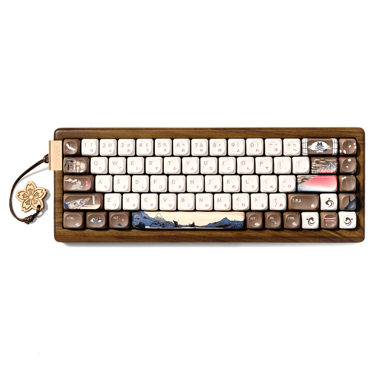 XVX MU68 FujiWave VIA Wireless Wooden Mechanical Keyboard - Agenda365.com