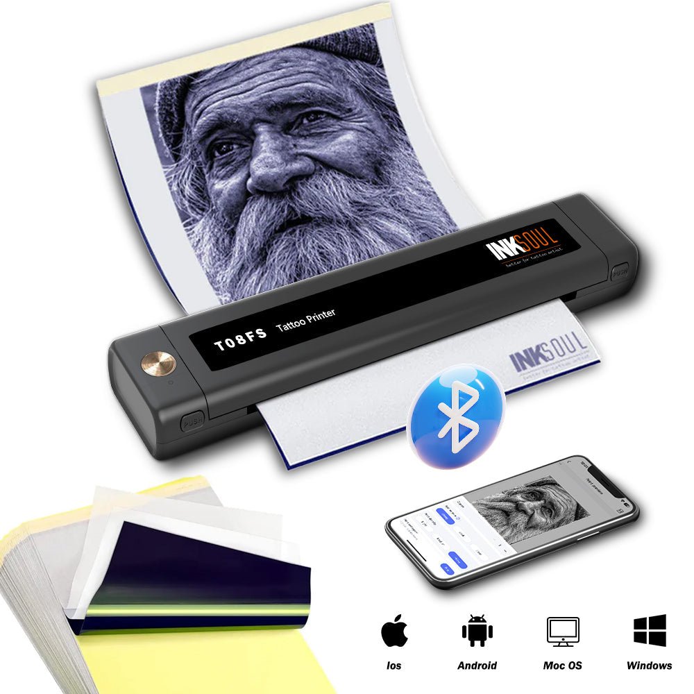 INKSOUL® T08FS Wireless Tattoo Transfer Stencil Printer-Can print shadows - Agenda365.com