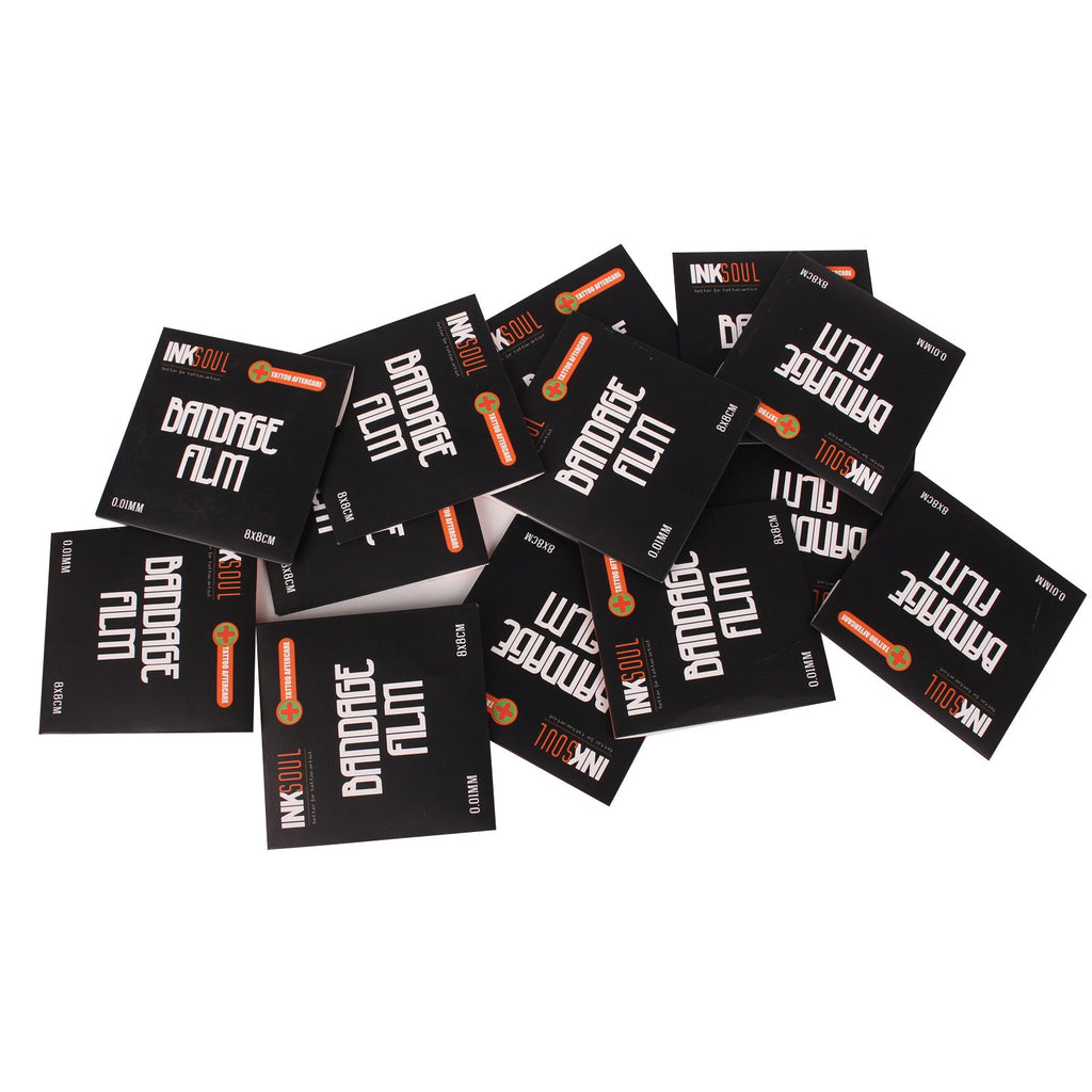 INKSOUL® Tattoo Aftercare Bandage Film 0.01mm ultrathin 3.1in X 3.1in 10sheets - Agenda365.com