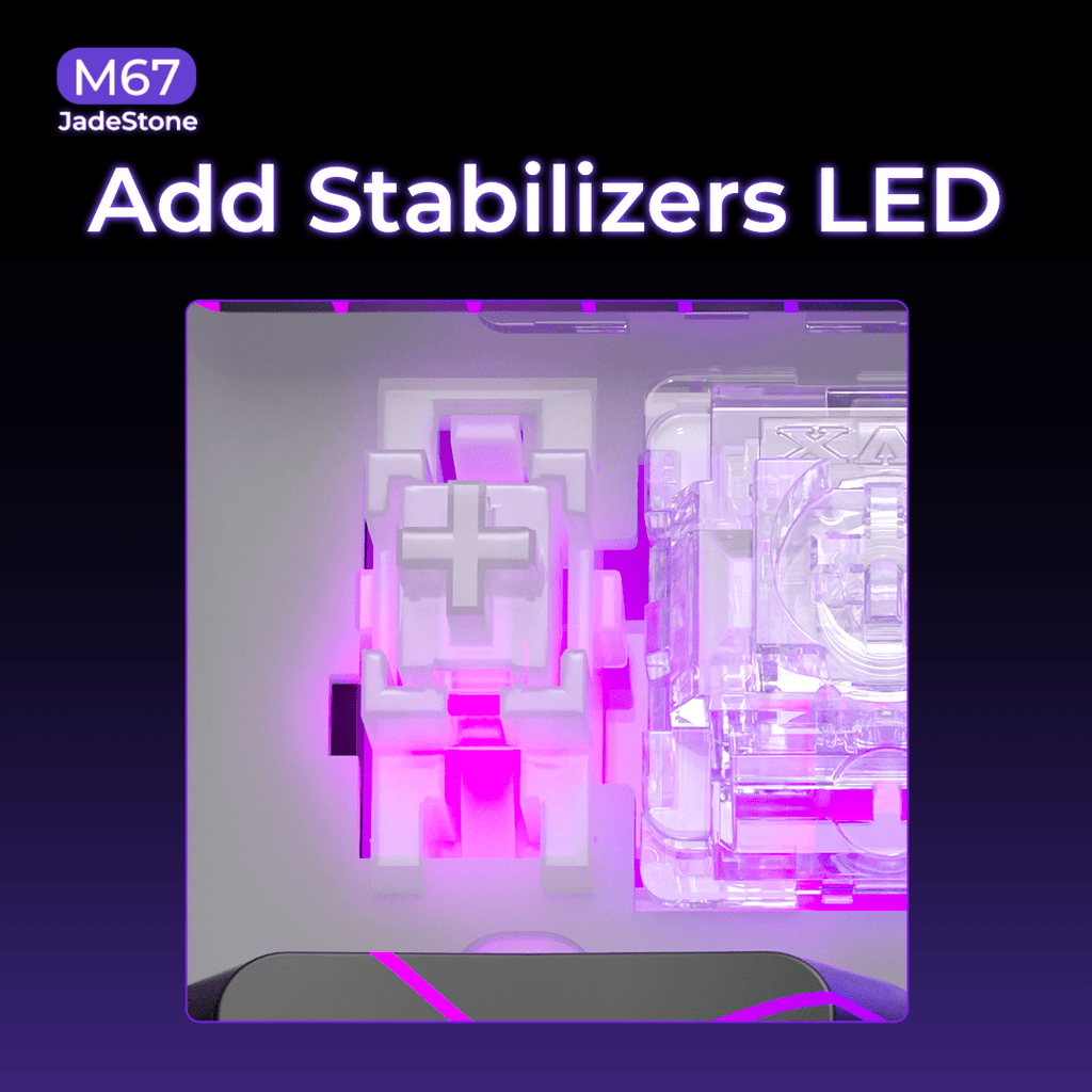 XVX M67 JadeStone Stellar White Tri-Mode RGB Mechanical Keyboard - Agenda365.com