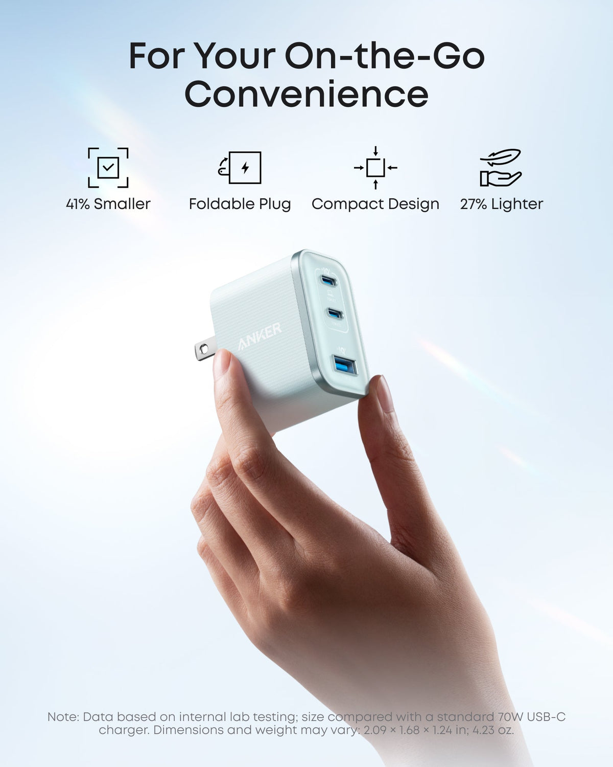 Anker Nano Charger (70W, 3 Ports) - Agenda365.com