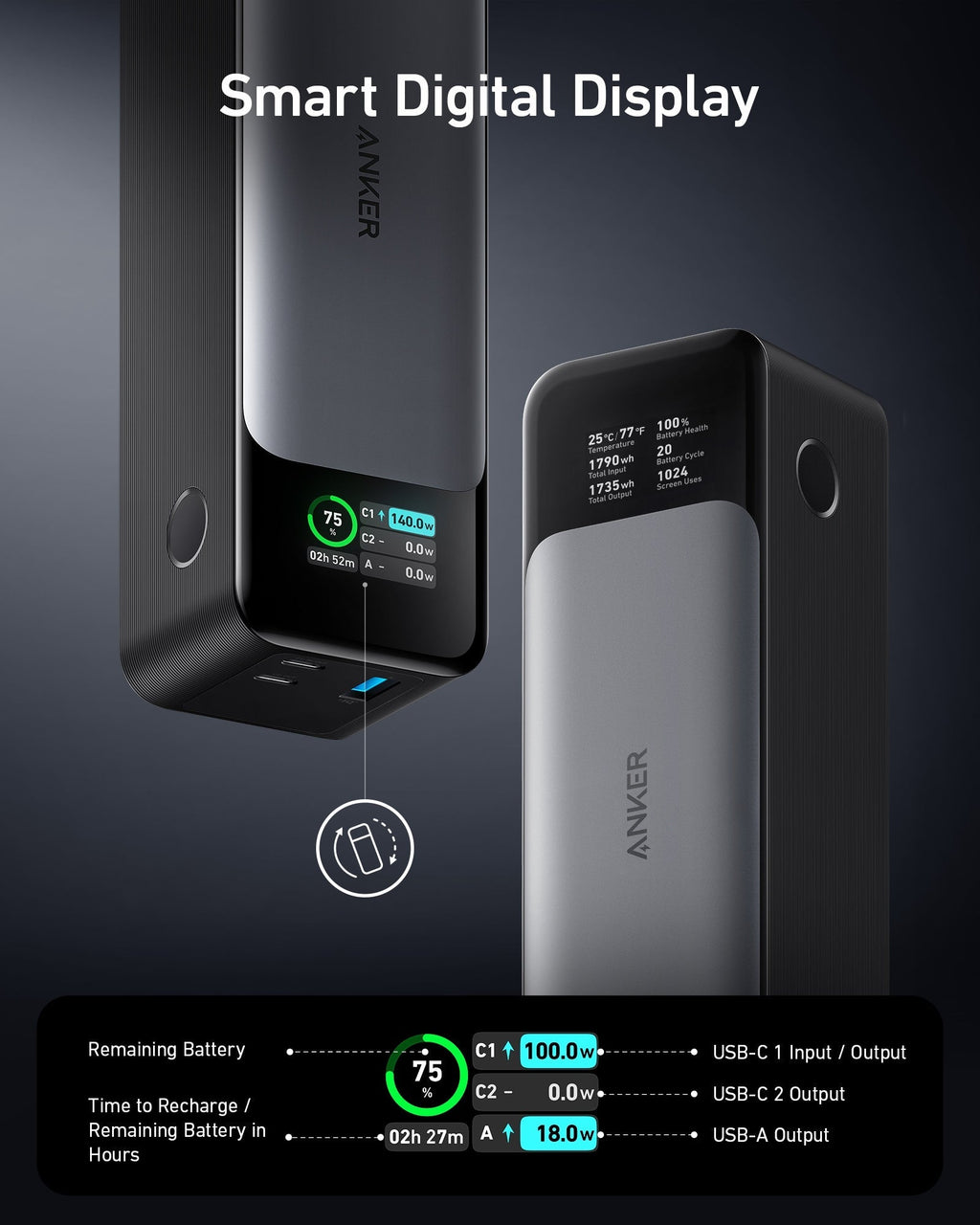 Anker 737 Power Bank (PowerCore 24K) - Agenda365.com