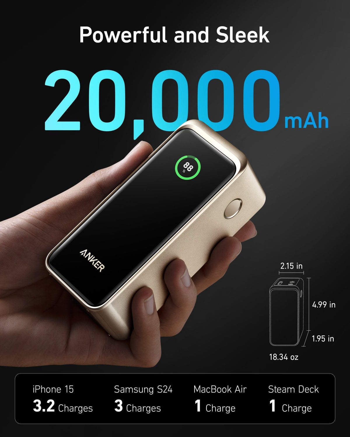 Anker Prime Power Bank (20K, 200W) - Agenda365.com