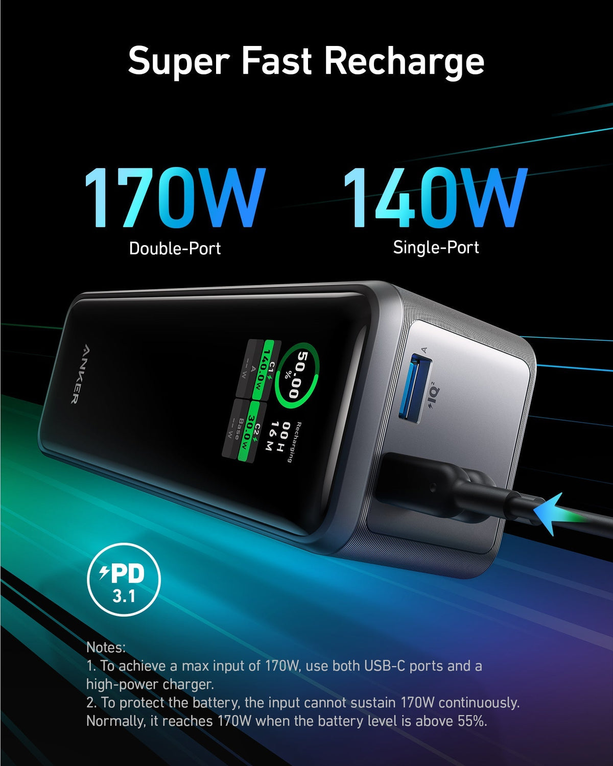 Anker Prime Power Bank (27K, 250W) - Agenda365.com