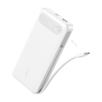 Anker Power Bank (20K, 87W, Built-In USB-C Cable) - Agenda365.com