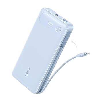 Anker Power Bank (20K, 87W, Built-In USB-C Cable) - Agenda365.com